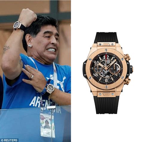 hublot king power diego maradona|Wrist of a God: The two faces of Maradona watches.